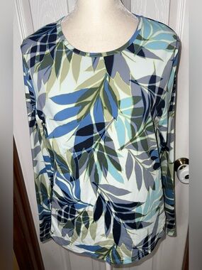 Hang Ten Sun Guard Top Rash Guard Sun Protection Top Tropical Women’s M
